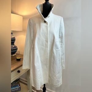 DKNYC Donna Karan White Pleated Coat - Size M - NWT